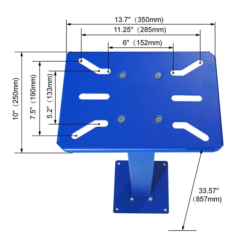 KASTFORCE KF3004 Bench Gridner Stand Work Table 13.7â€x10â€ /350x250mm Mounting Plate Bench Vise Stand Belt Disc Sander for Wet Sharpener and polishing Machines - Image 2